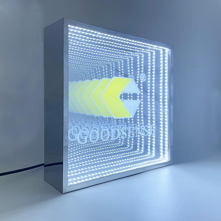 有了半透鏡，標識led燈箱字也能具有立體感3